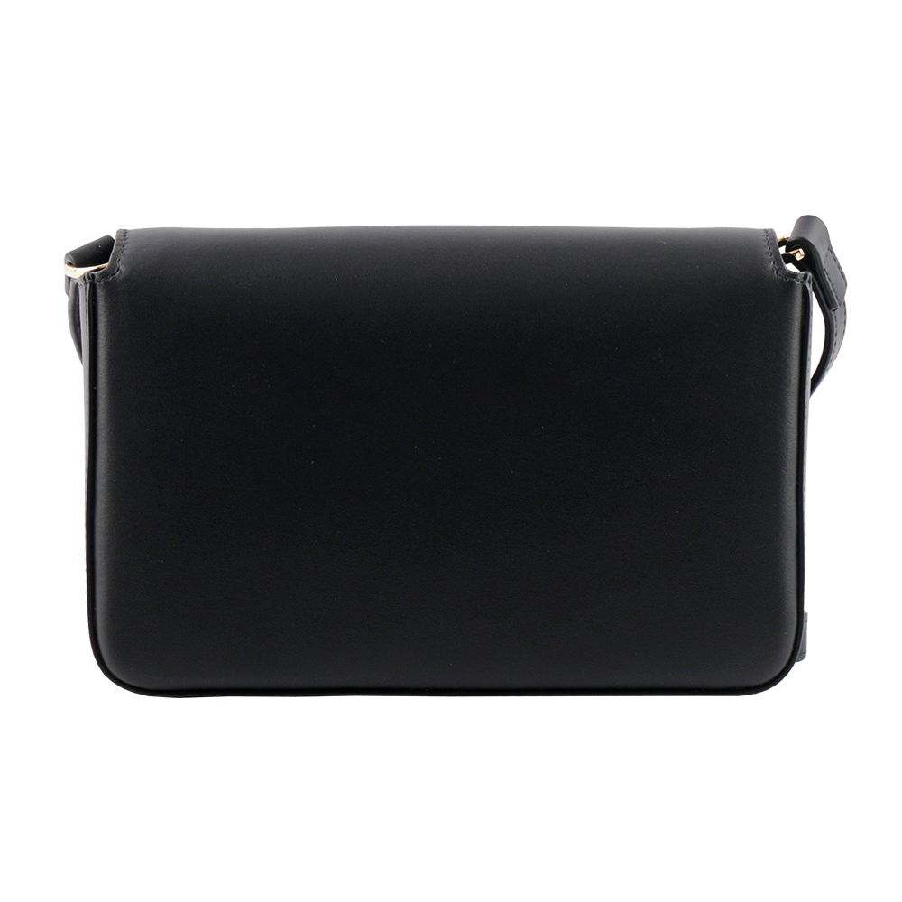 【BURBERRY】Penny 格紋帆布拼小牛皮翻蓋斜背包(經典米色/黑色)