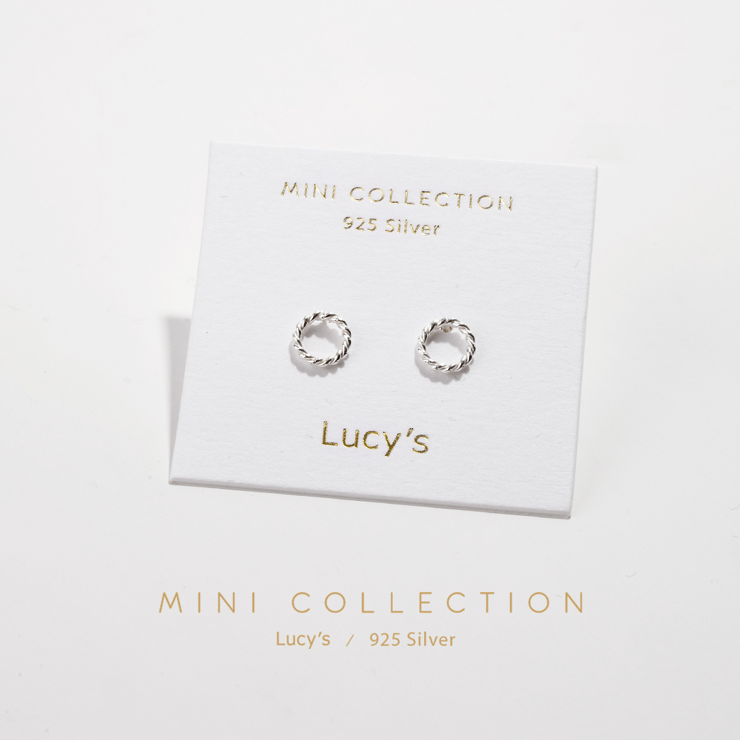 *925純銀〔輕銀系列〕圓織 耳環 (二色) (107145/106905)