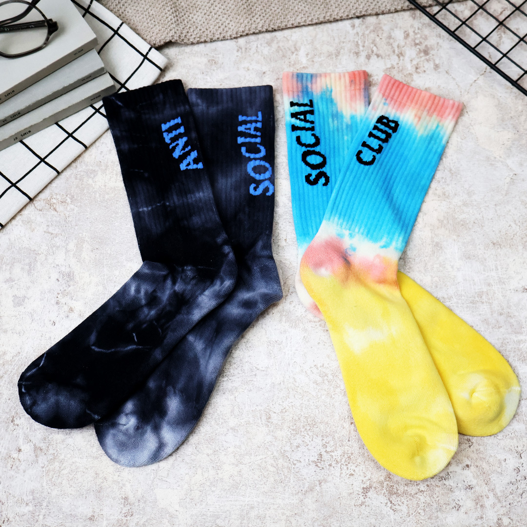 ANTI SOCIAL SOCIAL SOCIAL CLUB Melted Hearts Rainbow Socks ASSC 渲染 暈染 襪子 長襪 2色