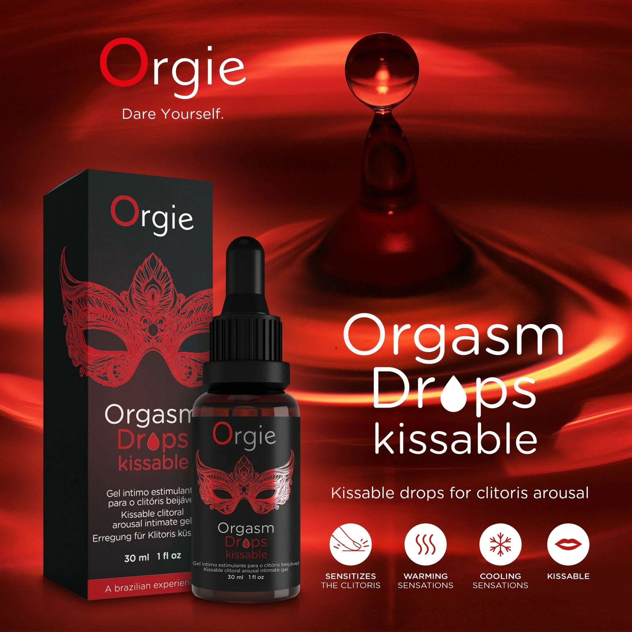 葡萄牙ORGIE Orgasm Drops Kissable 女性可食用高潮液（30ml）