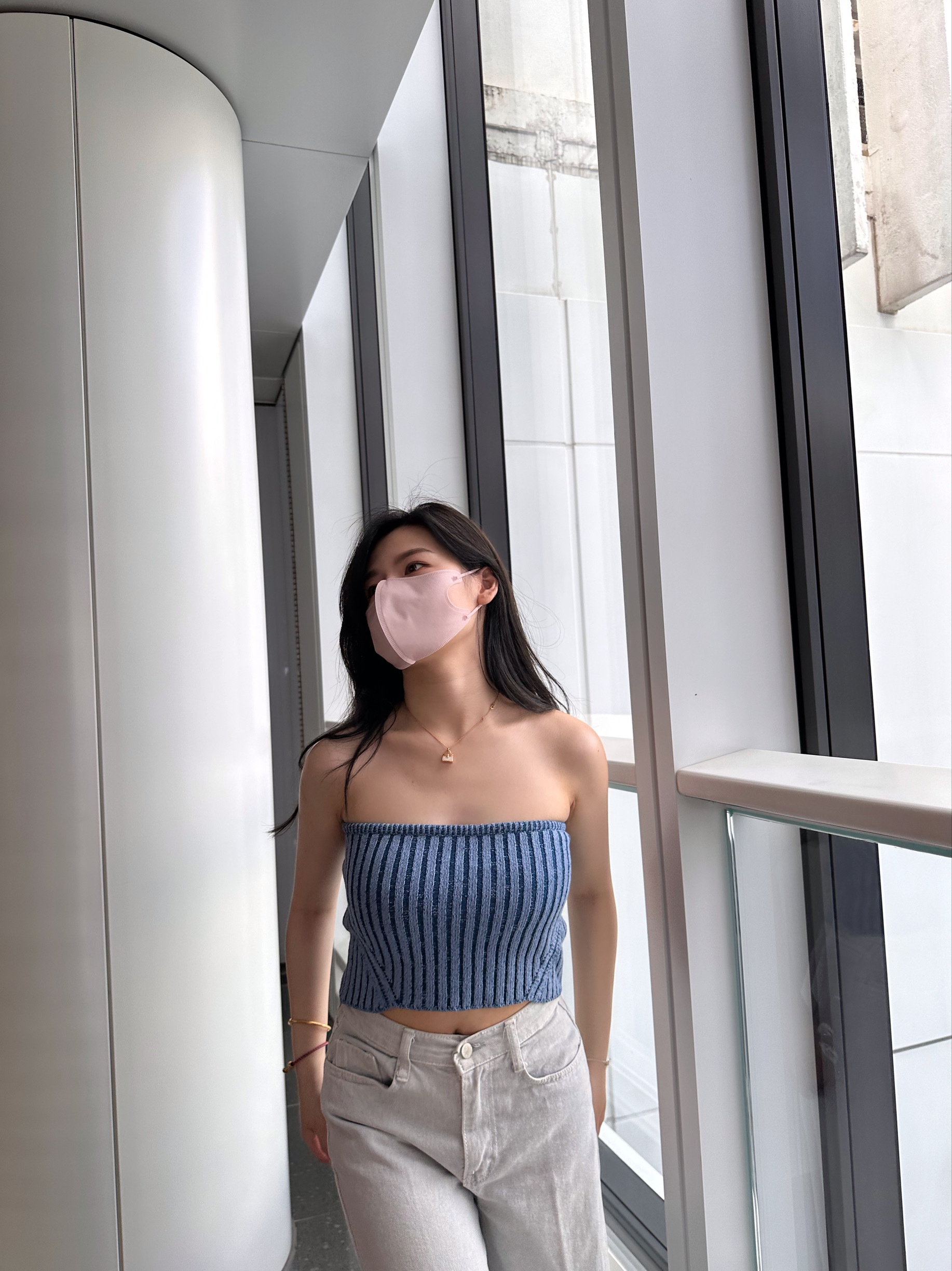 斷貨 ~Matte Blue Tube Top