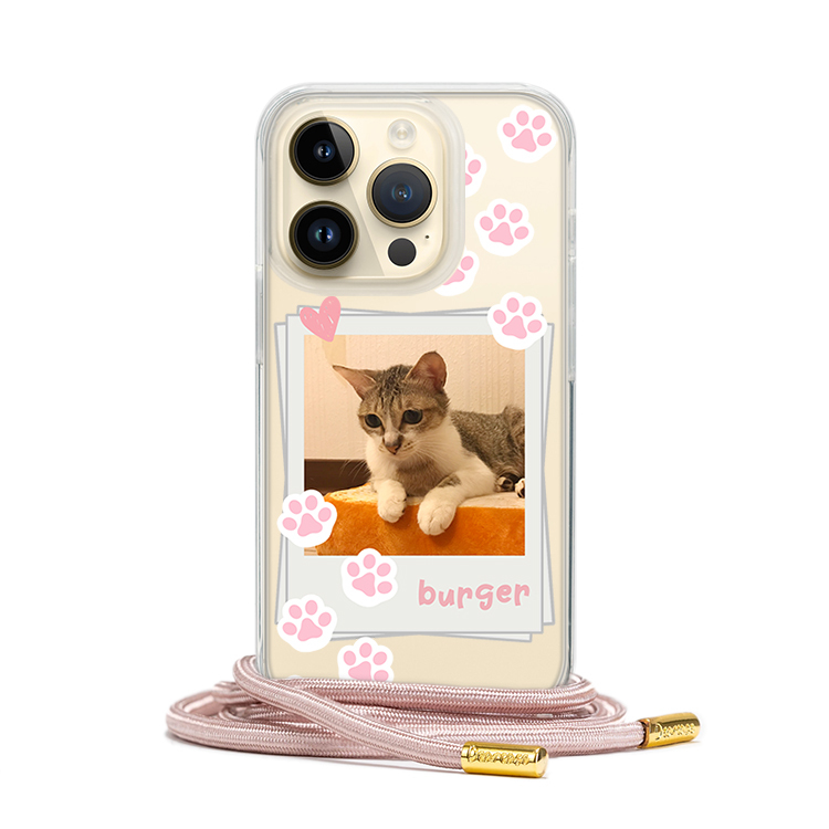 想念貓咪 - (客製化) iPhone透明掛繩手機殼