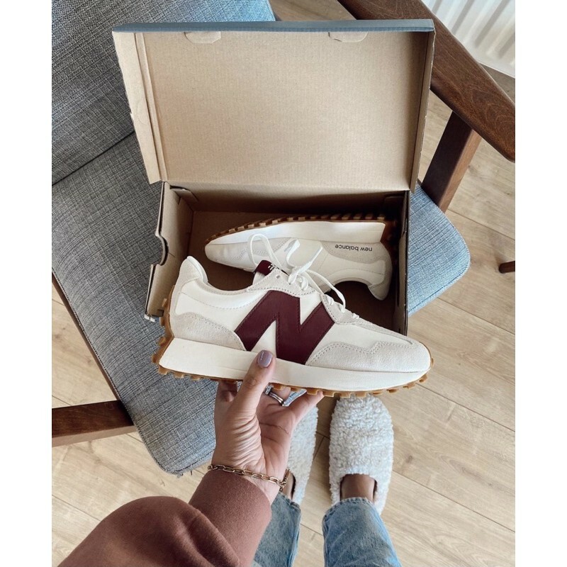 New Balance 327 勃根地酒紅 酒紅 奶油色 海鹽藍 海軍藍 皮革 WS327KA WS327KB