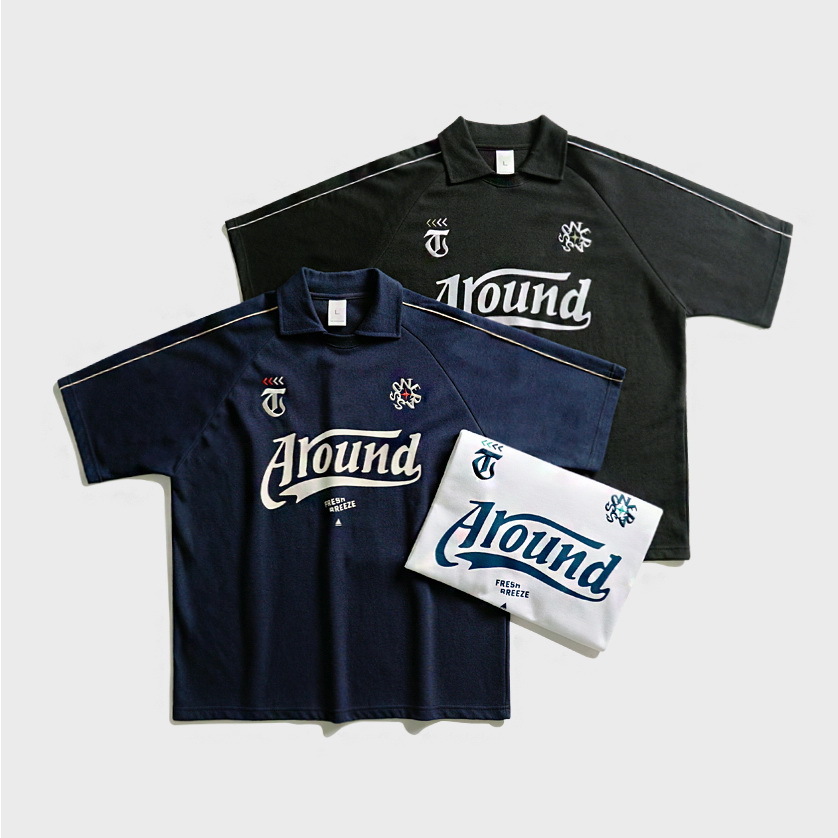 <預購> 官網限定優惠 韓國TWN 復古美式休閒翻領短T