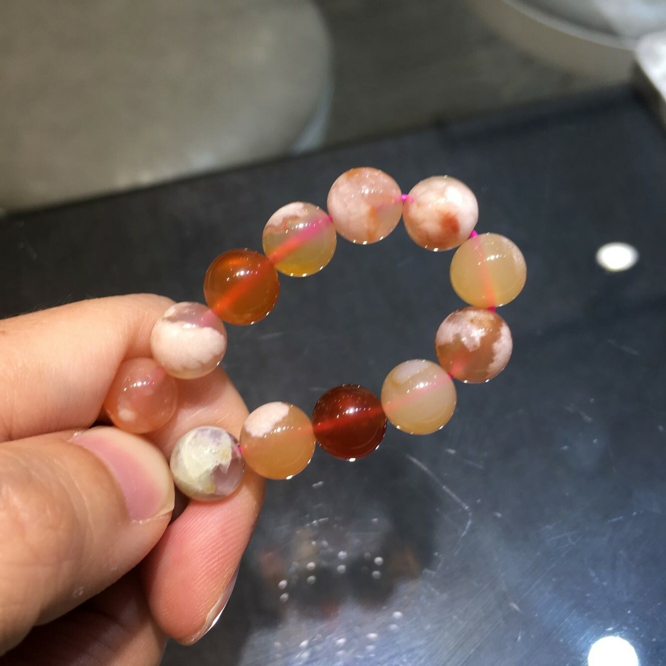 櫻花瑪瑙手串 65272 9mm