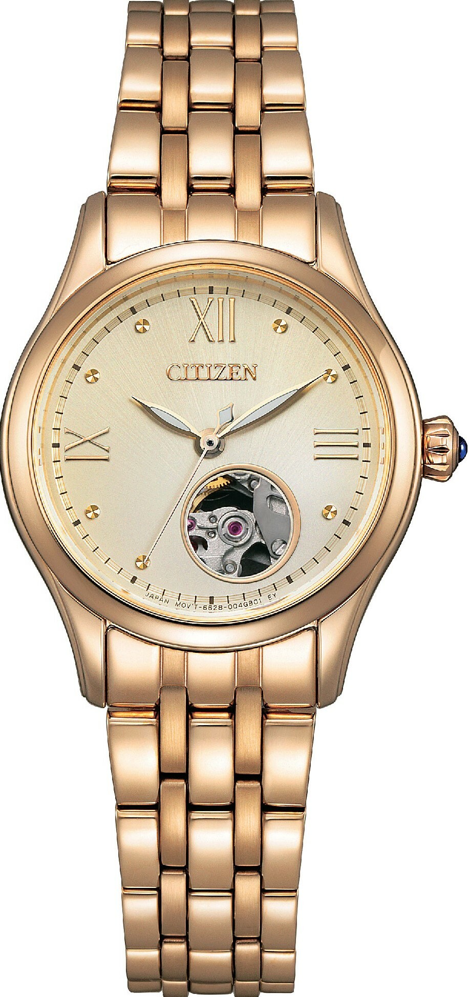 萬年鐘錶 - Citizen 星辰錶 XC女錶 小錶徑心動開芯機械女錶   PR1043-80P  錶徑28.5MM