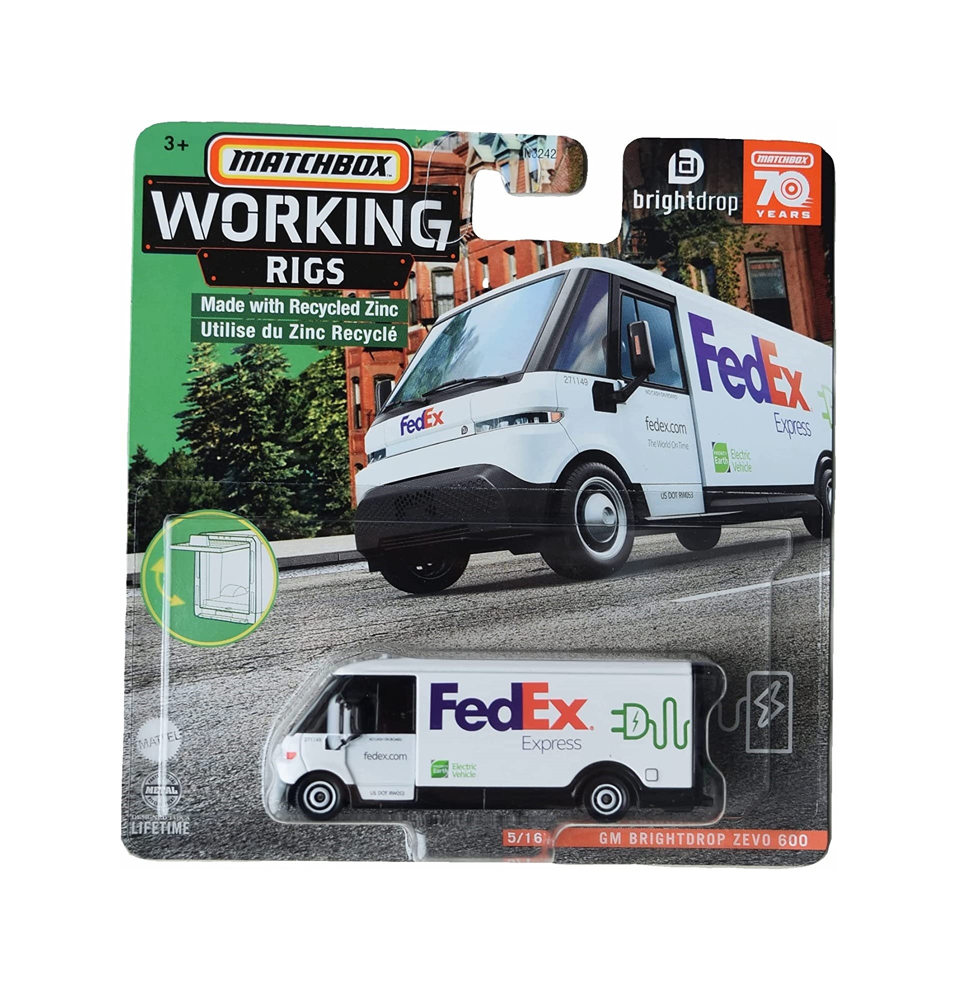 Matchbox Working Rigs Fedex GM Brightdrop Zevo 600