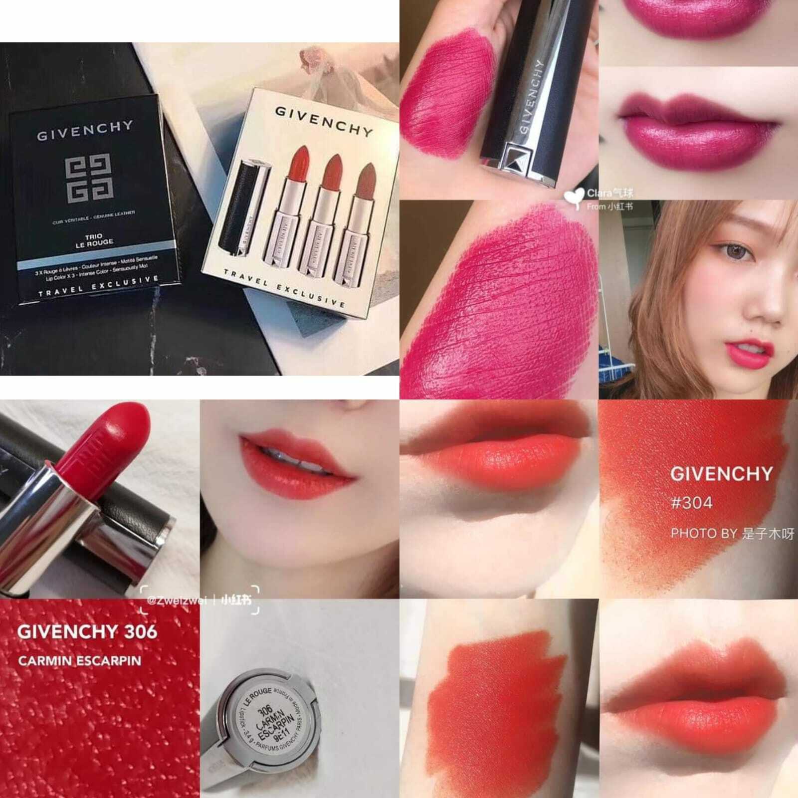 💋GIVENCHY 小羊皮唇膏3件套