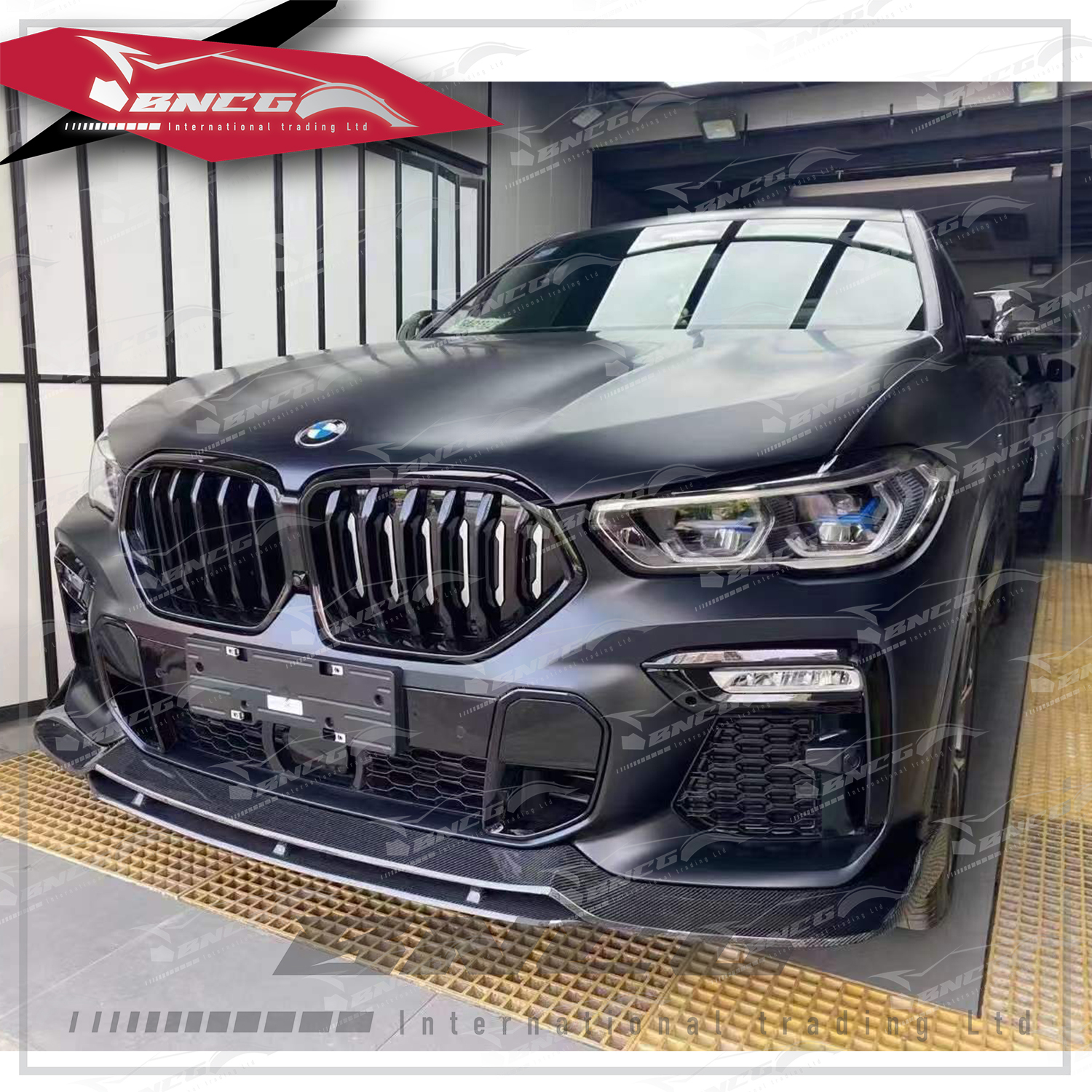 寶馬 BMW G06 X6 19-21年式 改裝 卡夢 碳纖維 外觀件 空力套件 V款 前導流 前下巴