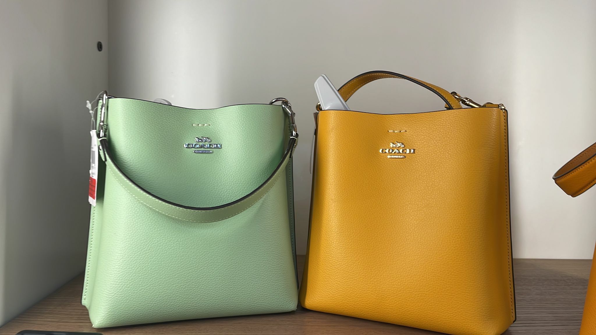 COACH LEATHER BUCKET BAG