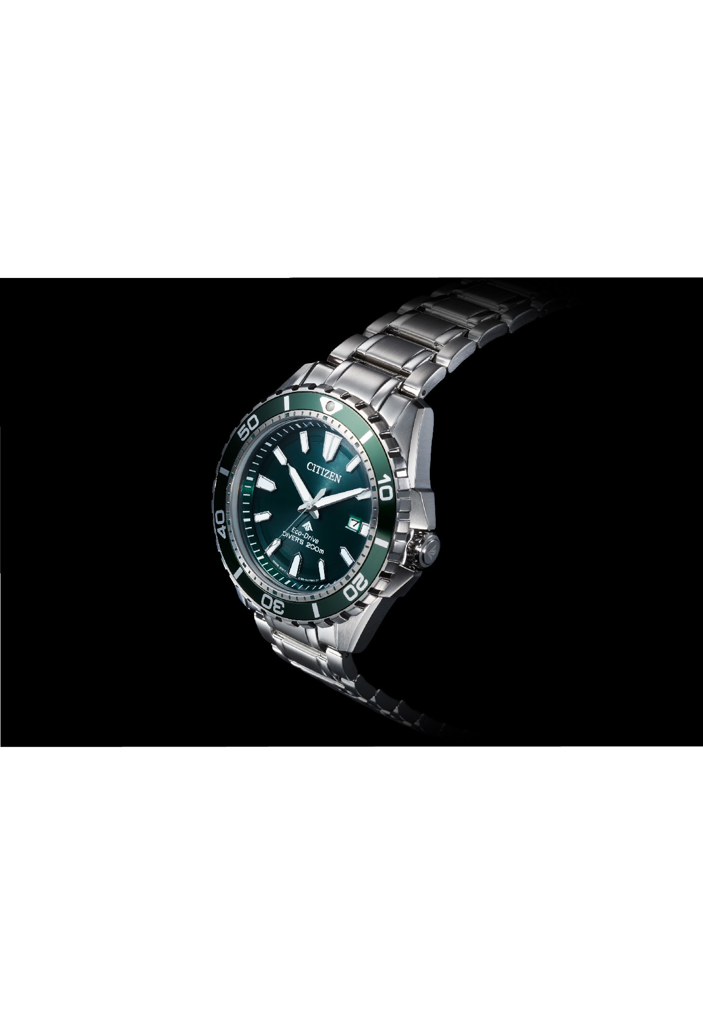 萬年鐘錶 - Citizen PROMASTER  星辰錶   綠面光動能潛水錶 BN0199-53X 錶徑44.5MM