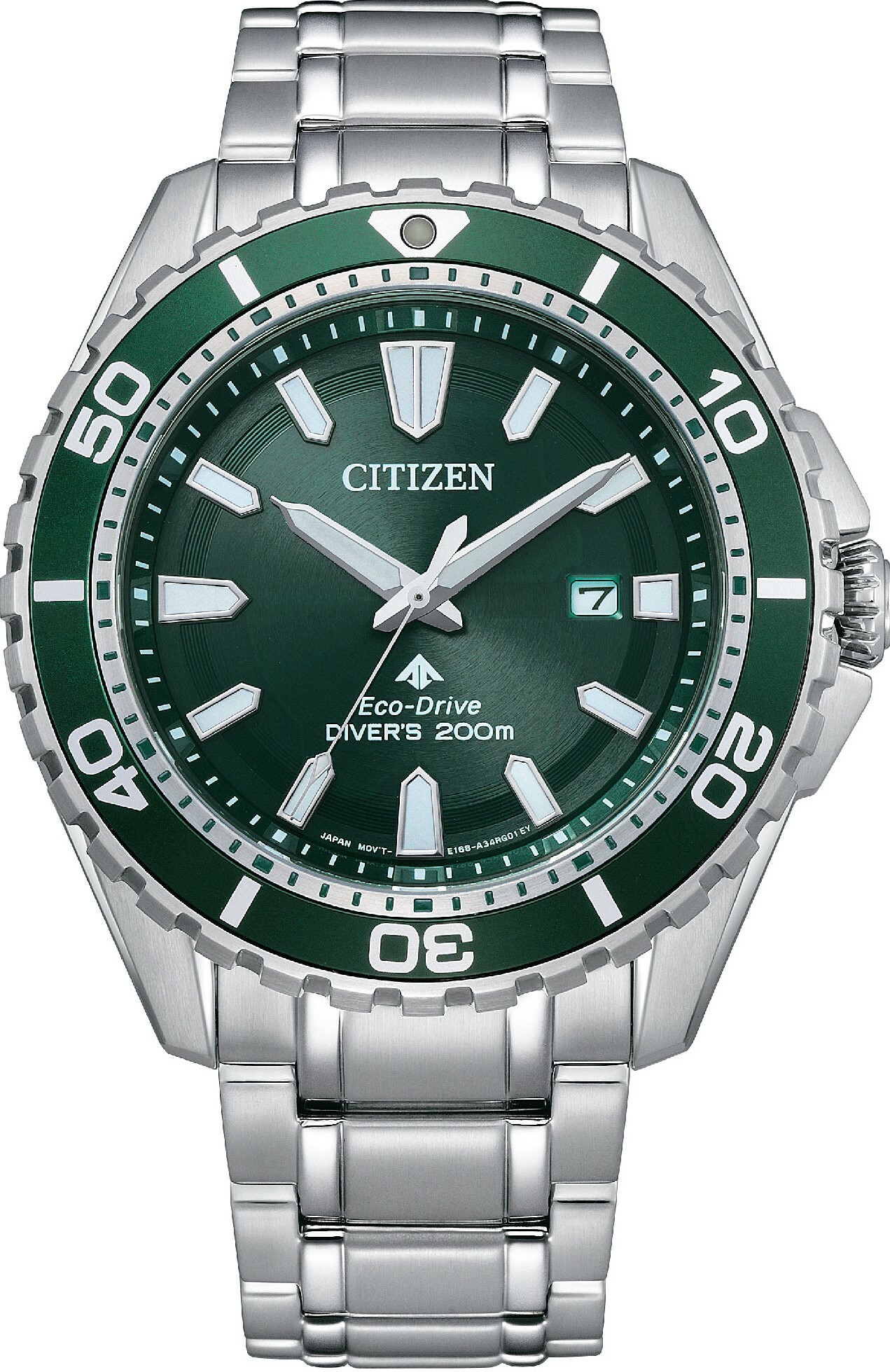 萬年鐘錶 - Citizen PROMASTER  星辰錶   綠面光動能潛水錶 BN0199-53X 錶徑44.5MM
