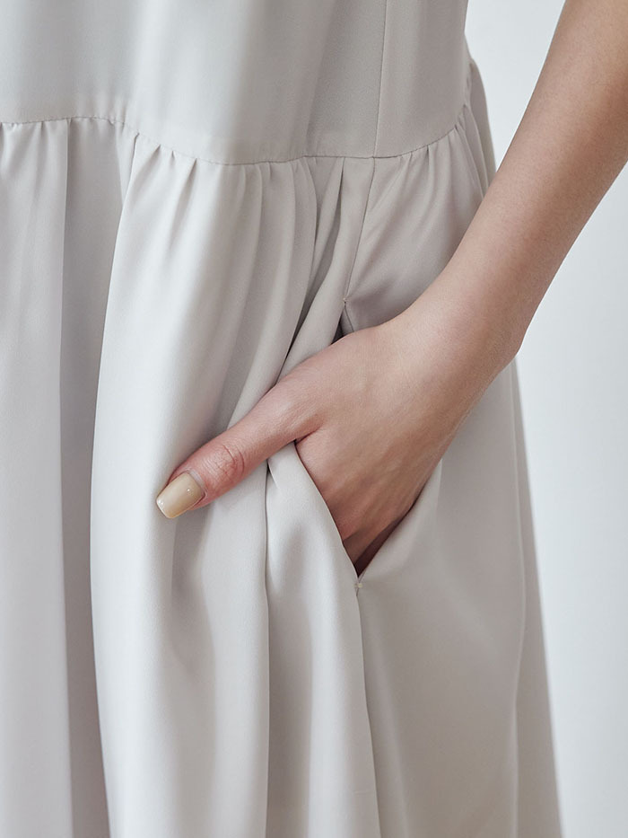 月歌謠細帶洋裝-晨美