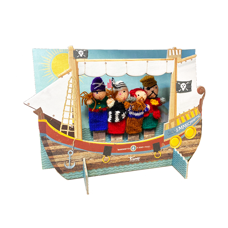 西班牙Londji 羊毛手指木偶劇場-海盜奇航