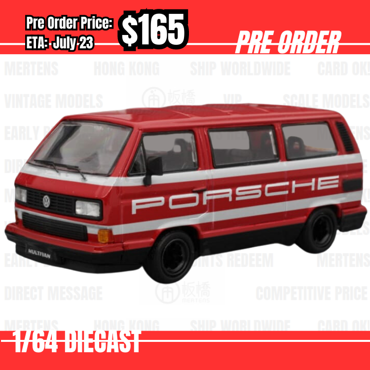 Pre Order-$165 Master VW Type 2 T3 Carrera Bus B32 Porsche Team [OD22/05]