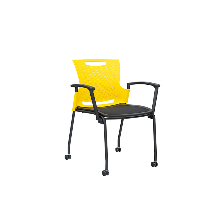【訪客椅】會議椅 培訓椅-輪子(有扶手)