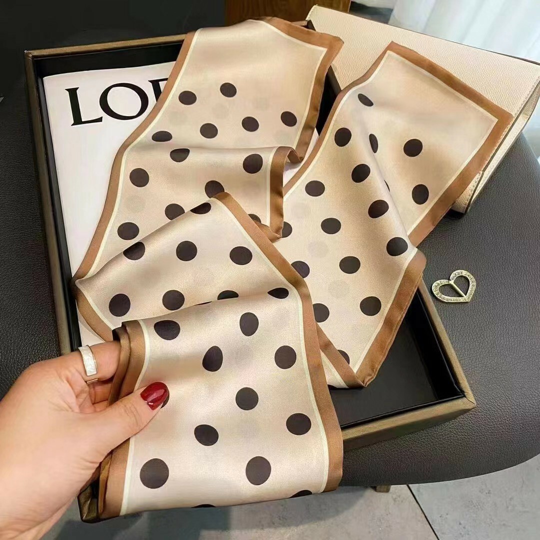 長款印花絲巾-圓點系列