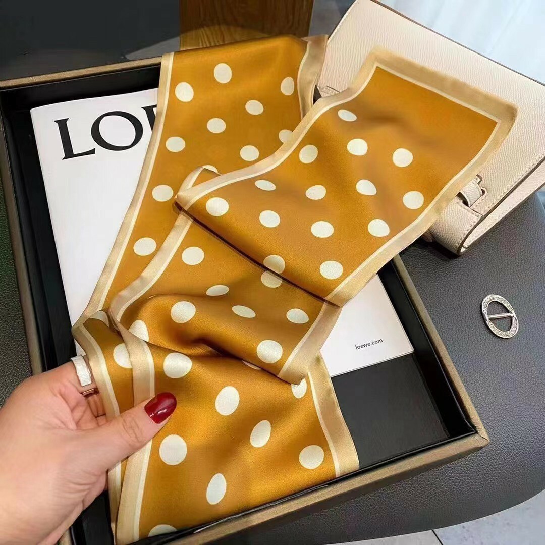 長款印花絲巾-圓點系列