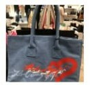 [S] KARL LAGERFELD 23UW3039 K/GRAFFITI CANVAS TOTE,DUSK BLUE, 8720744272427 (SKL599)