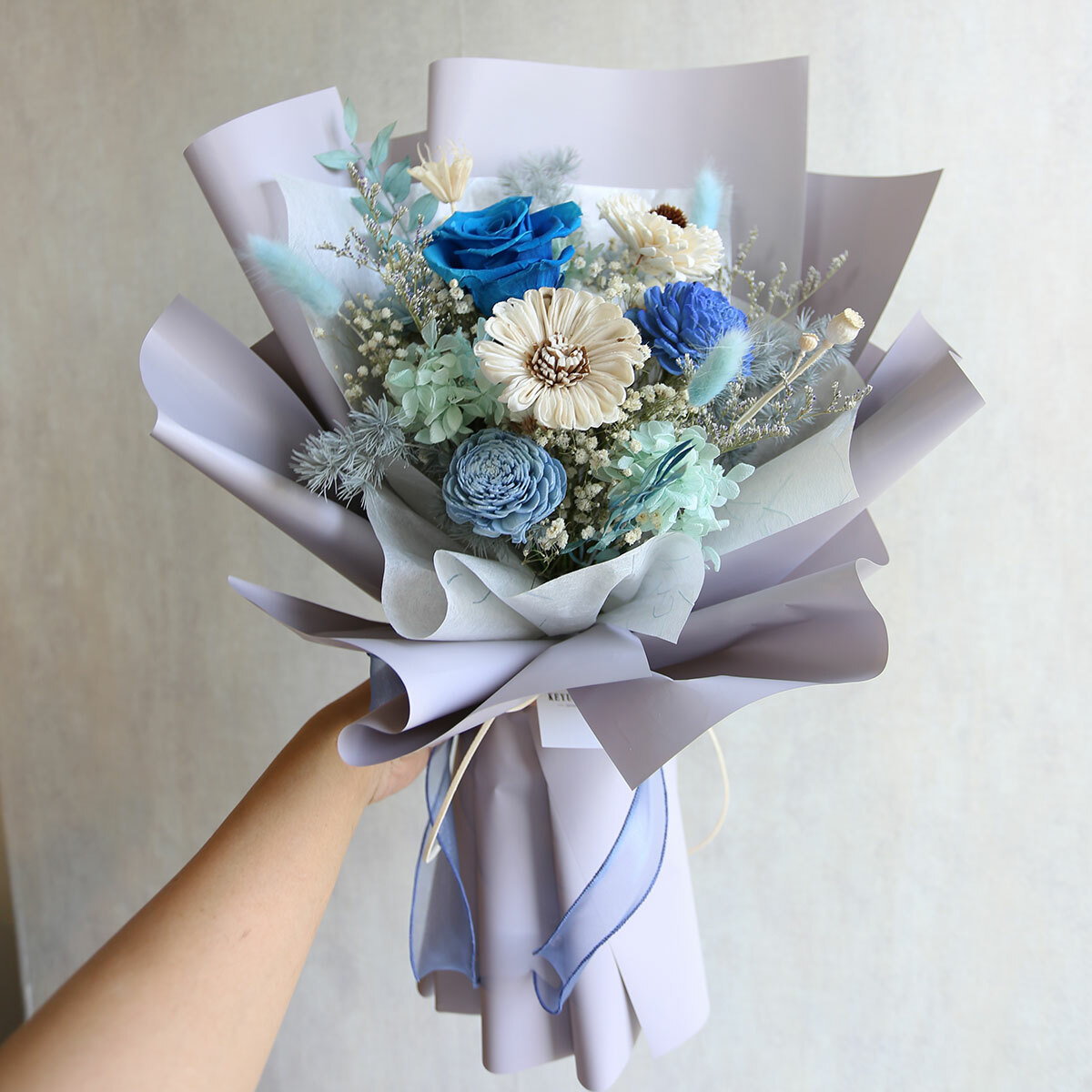 G68｜灰藍色系花束