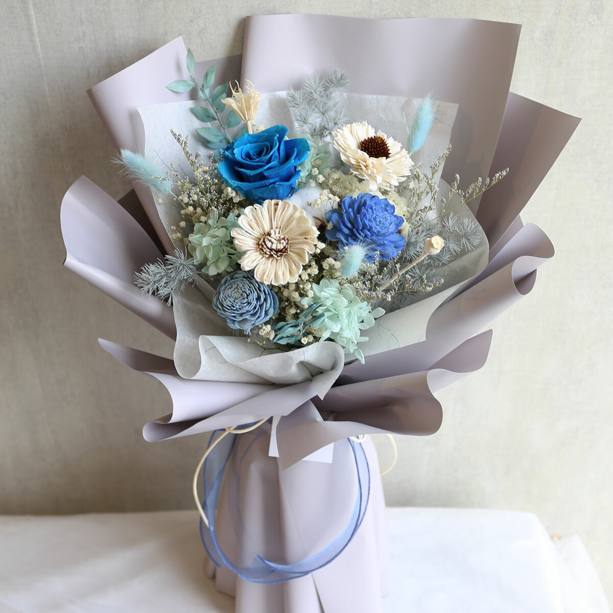 G68｜灰藍色系花束