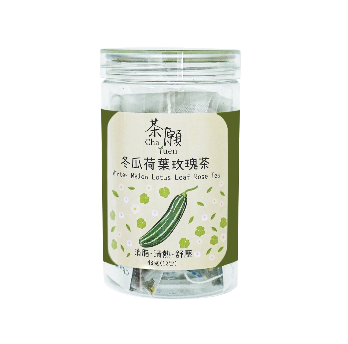 Cha Yuen - Winter Melon Lotus Leaf Rose Tea (12 packs)