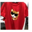 [S] KARL LAGERFELD UNISEX BIG TIGER T-SHIRT,RED, 220W1790-500 (SKL604)