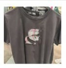 [S] KARL LAGERFELD KARL NEW BOUCLE T-SHIRT,BLACK, 23UW1748-999 (SKL607)