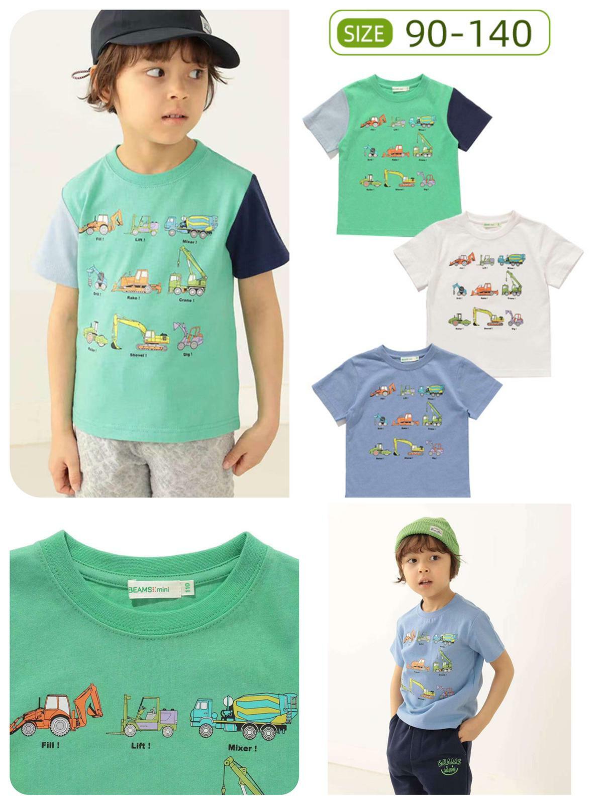 🇯🇵日單九架工程車🚜童Tee#2300154