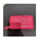 [S] KARL LAGERFELD 23UW3235 K/ STONE ZIP AROUND WALLET,BEETROOT PR, 8720744273080 (SKL608)