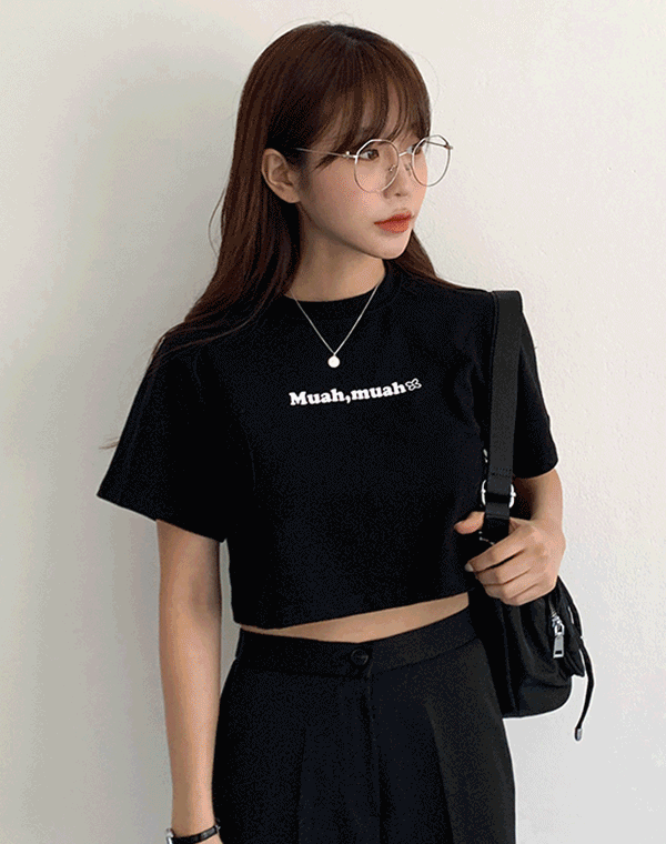 🇰🇷Muah Muah Logo Crop Tee [預購]