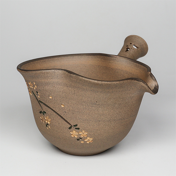 【青峰】燒結手蝶透金櫻 茶海0.28L