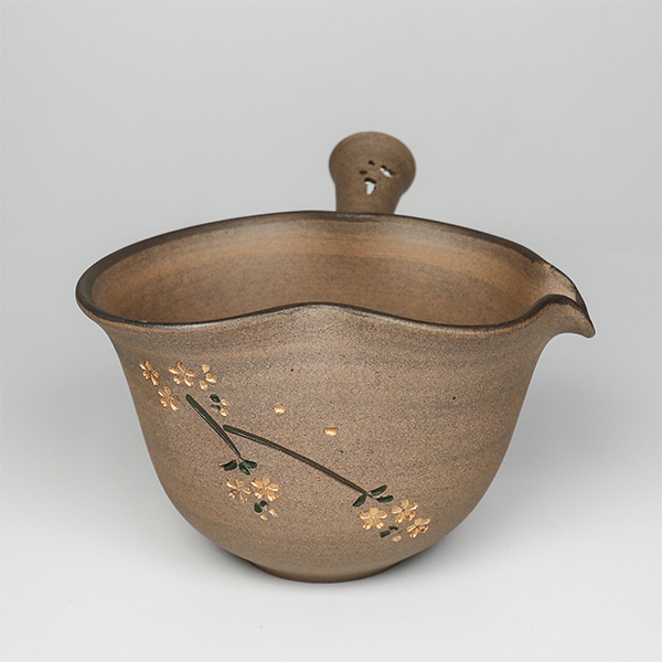 【青峰】燒結手蝶透金櫻 茶海0.28L