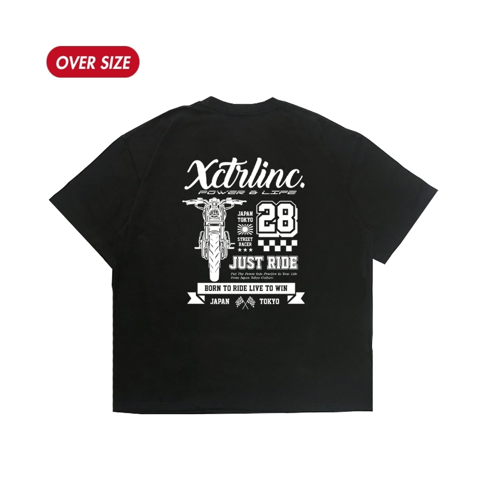 XCTRL 復古街道騎士短T-黑