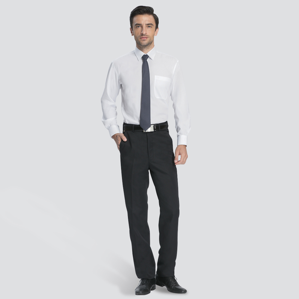 精品平面西裝褲-丈青