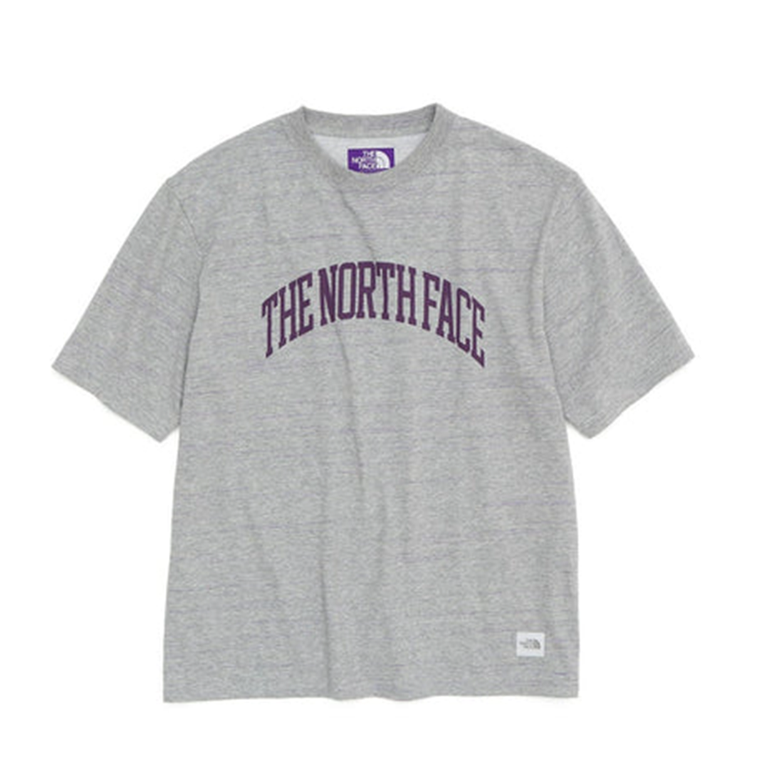 The North Face TNF 紫標H/S Graphic Tee 落肩短T 日本限定灰色