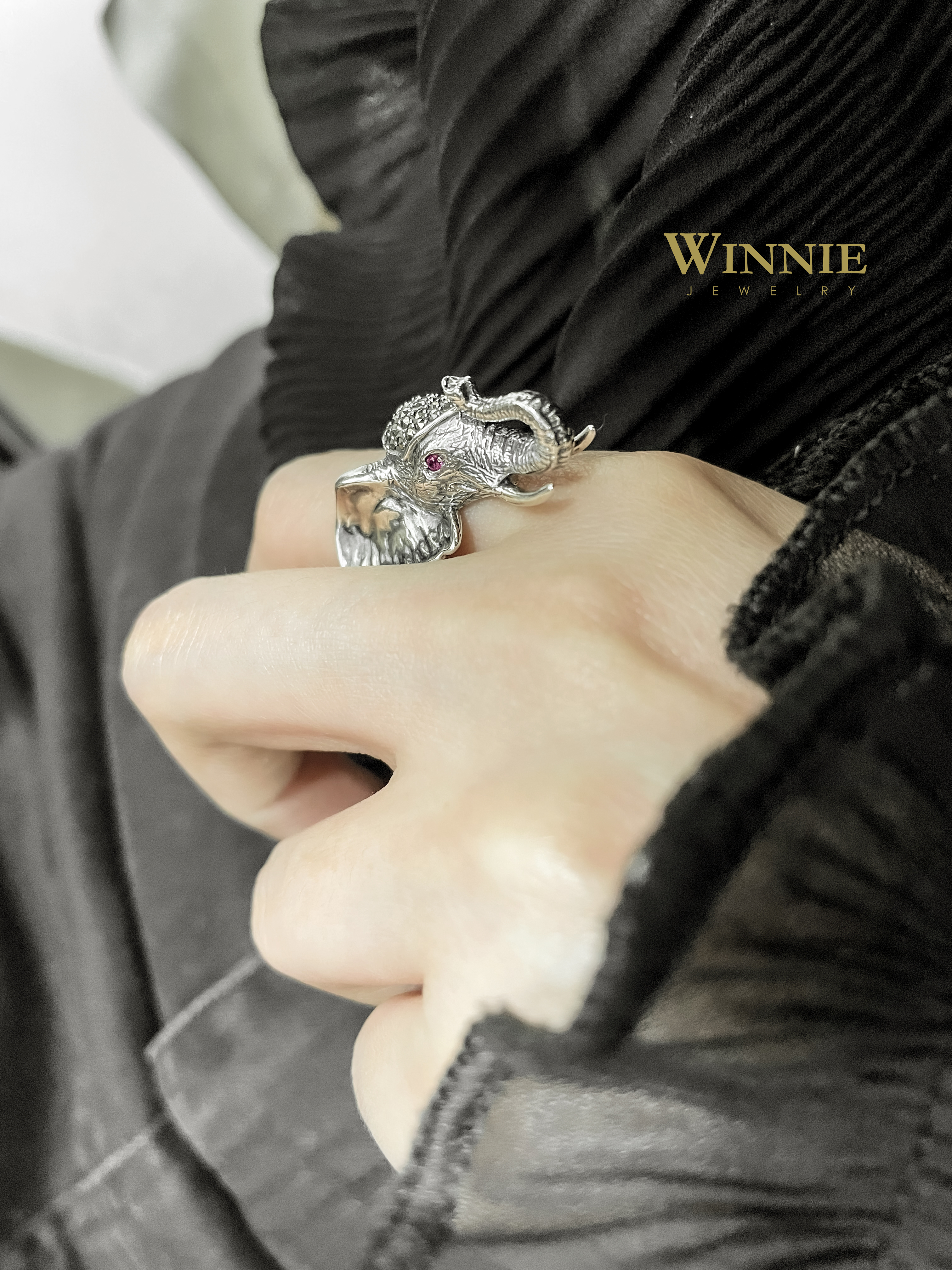 大象紅寶戒指OP2035