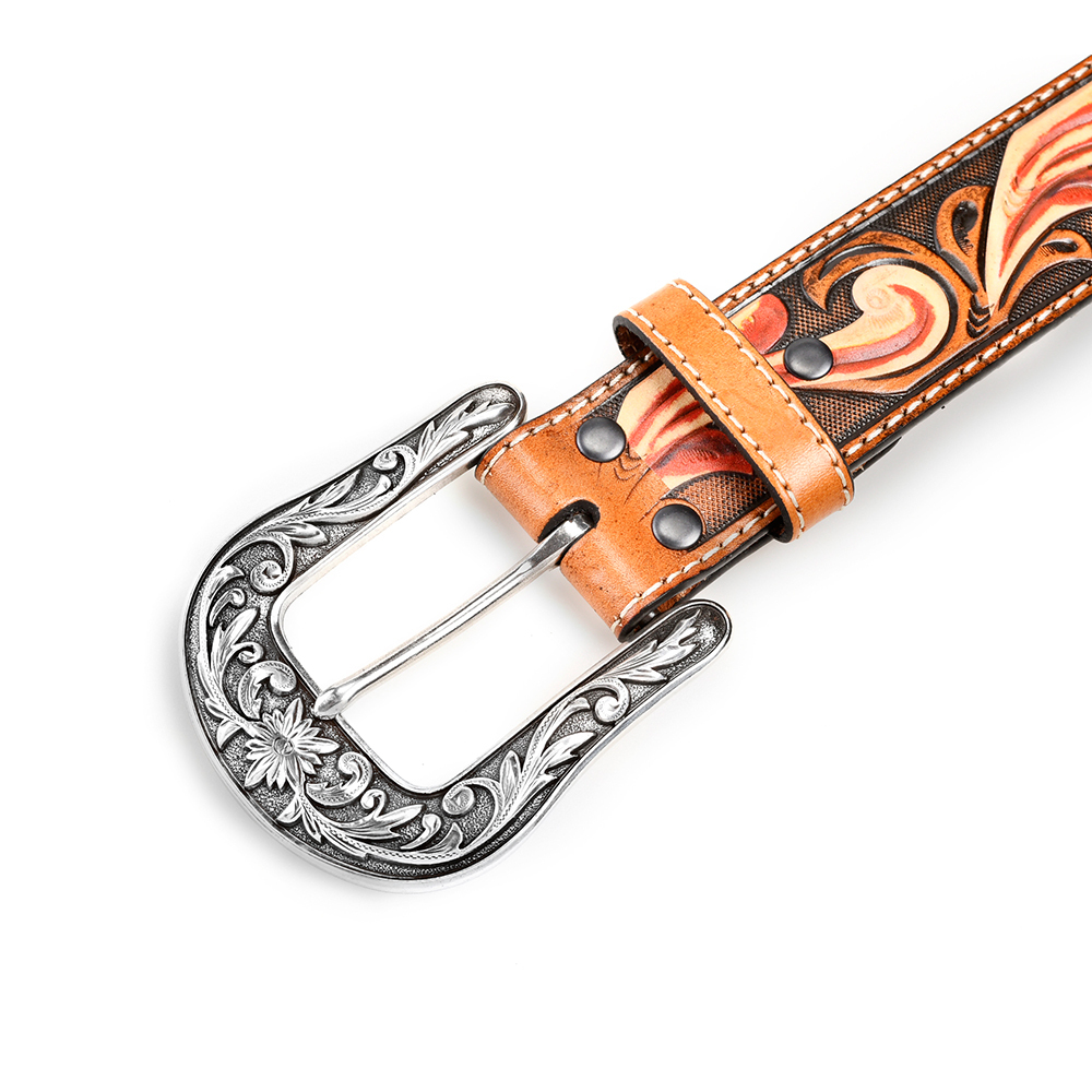 加州Ariat美式率性壓花 潮牌真皮皮帶-快速出貨