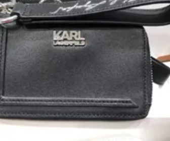 [S] KARL LAGERFELD 21UW3202 K/STYLE ZIPPER CARD HOLDER,BLACK, 8720092388467 (SKL611)