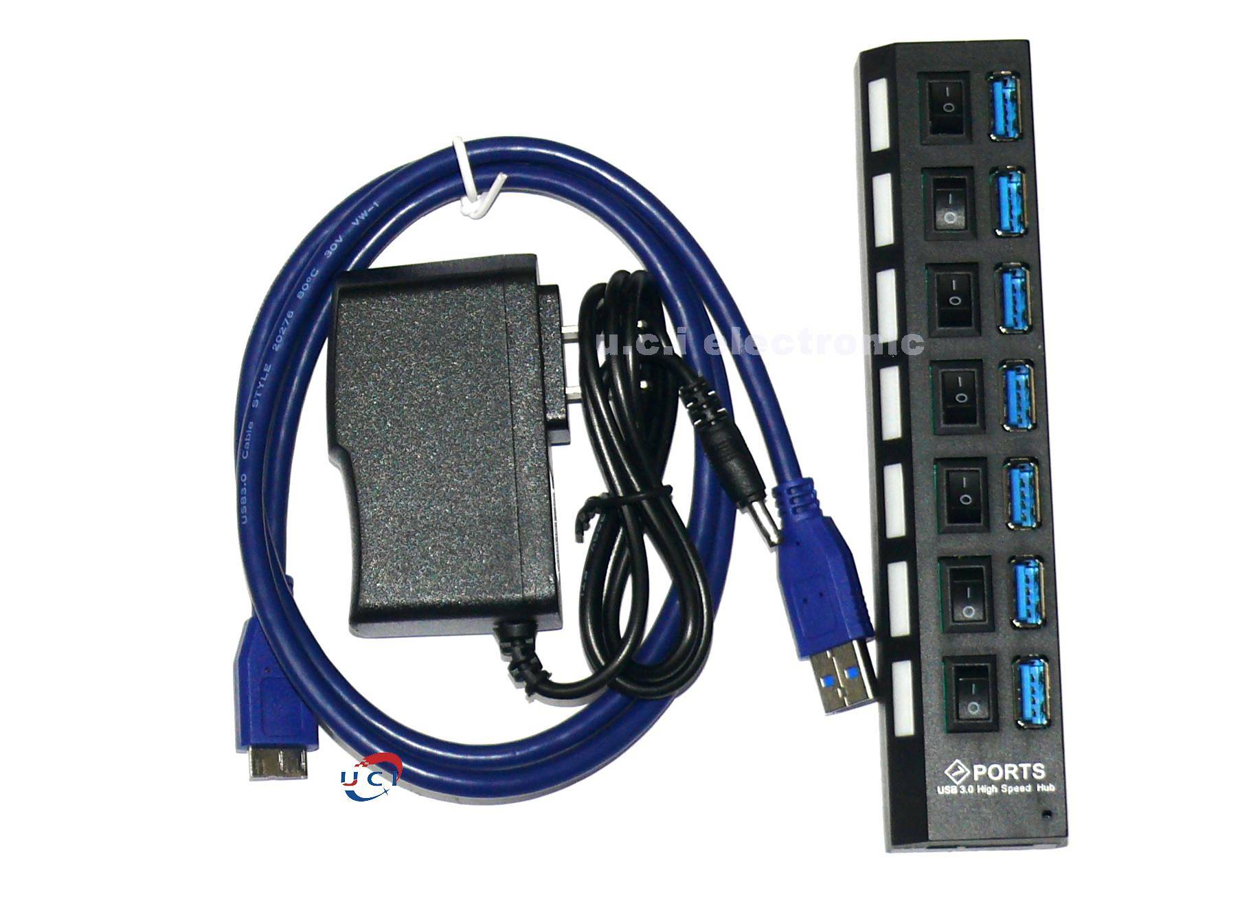 【UCI電子】 (中) USB 3.0 HUB 分線器擴展器 筆記型電腦USB擴充 七埠 七口USB擴充器 延長USB