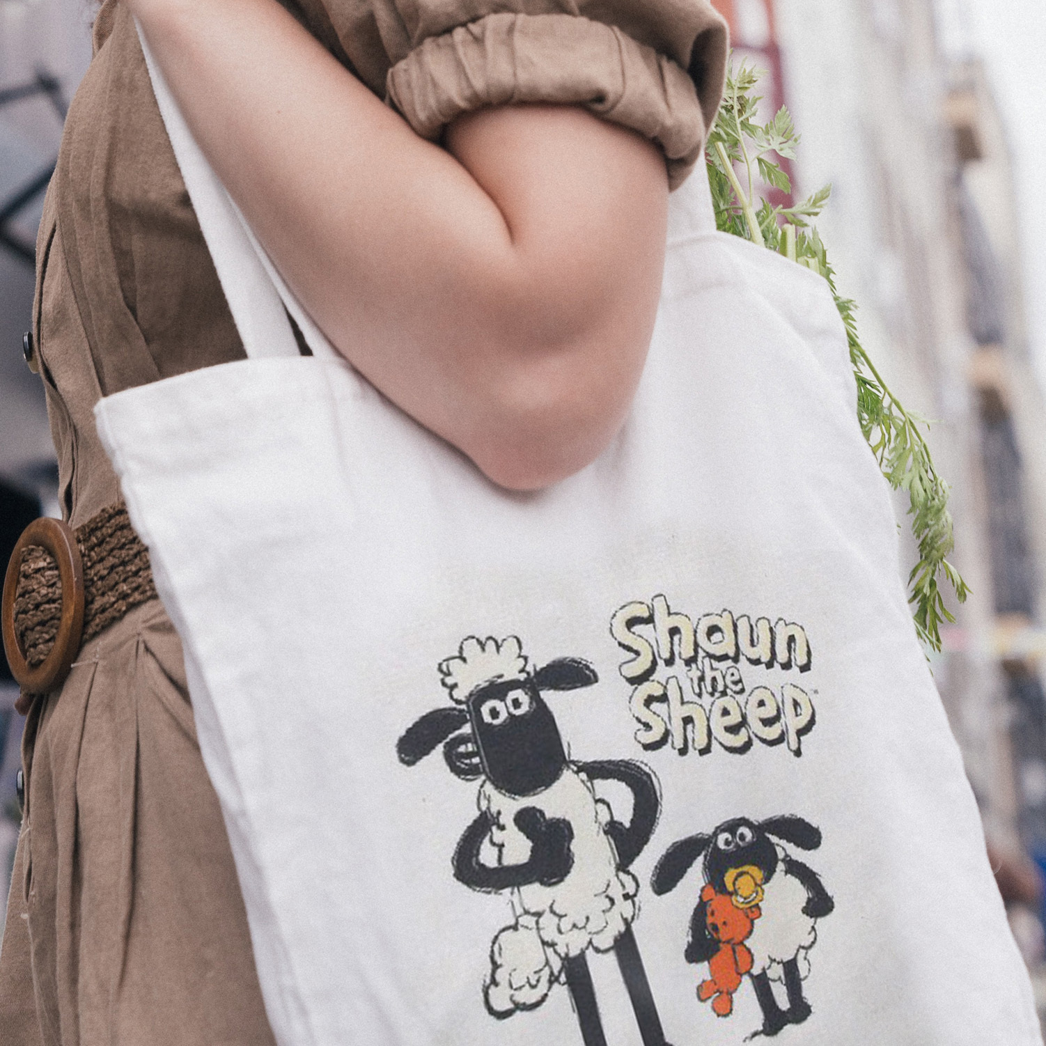 《笑笑羊》帆布側背袋