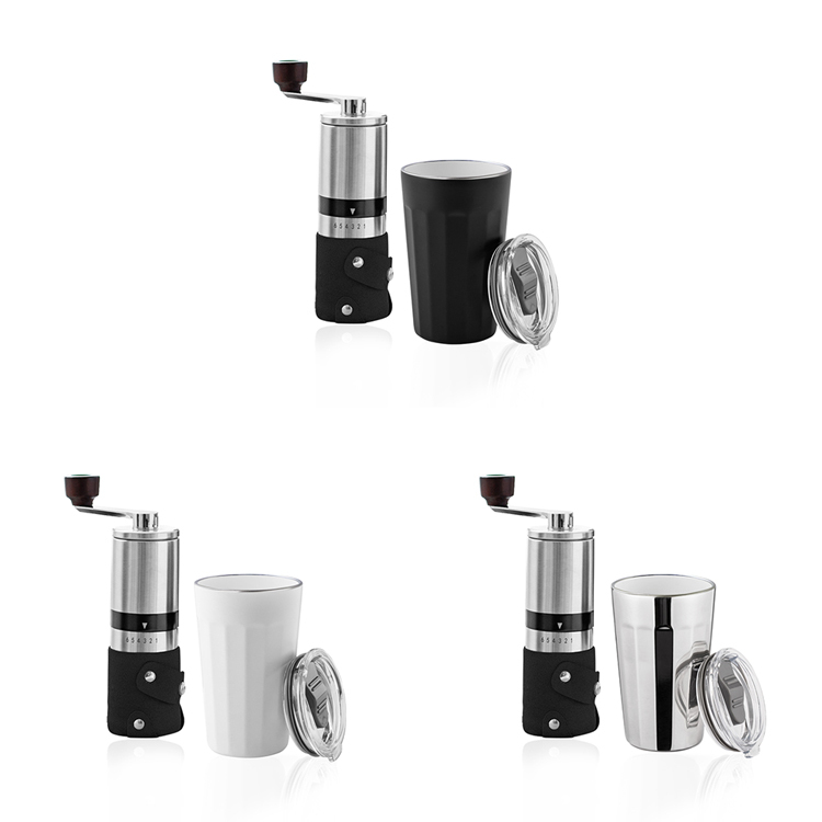 (預購4月底出貨)PO: 丹麥棱角保溫杯咖啡二件組(棱角保溫杯460ml-共3色/不鏽鋼磨芯咖啡磨2.0)