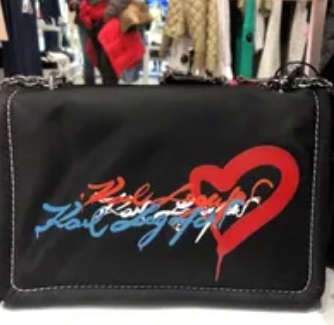 [S] KARL LAGERFELD 23UW3062 K/GRAFFITI CROSSBODY,BLACK, 8720744272564 (SKL621)