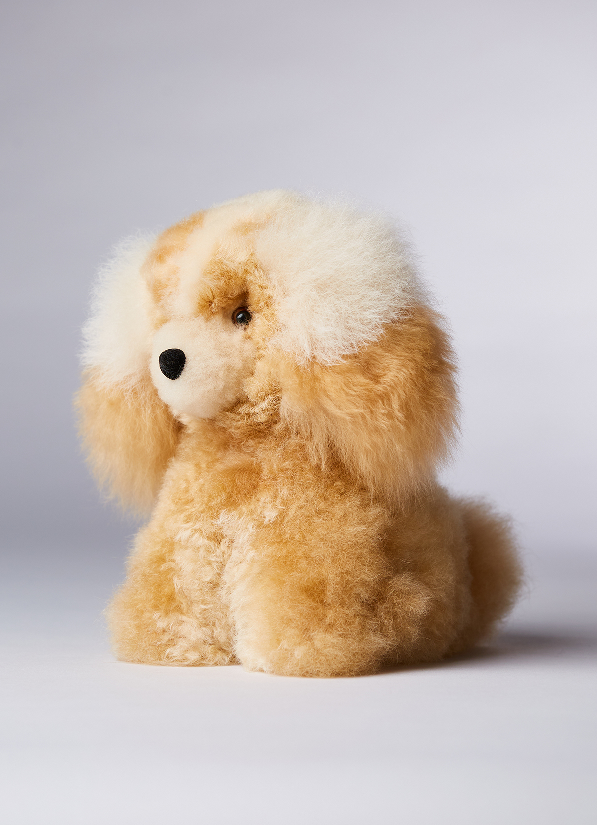 【秘魯國家館】ST.MALO秘魯工匠手工天然羊駝毛PUPPY娃娃25CM-2395PP-焦糖