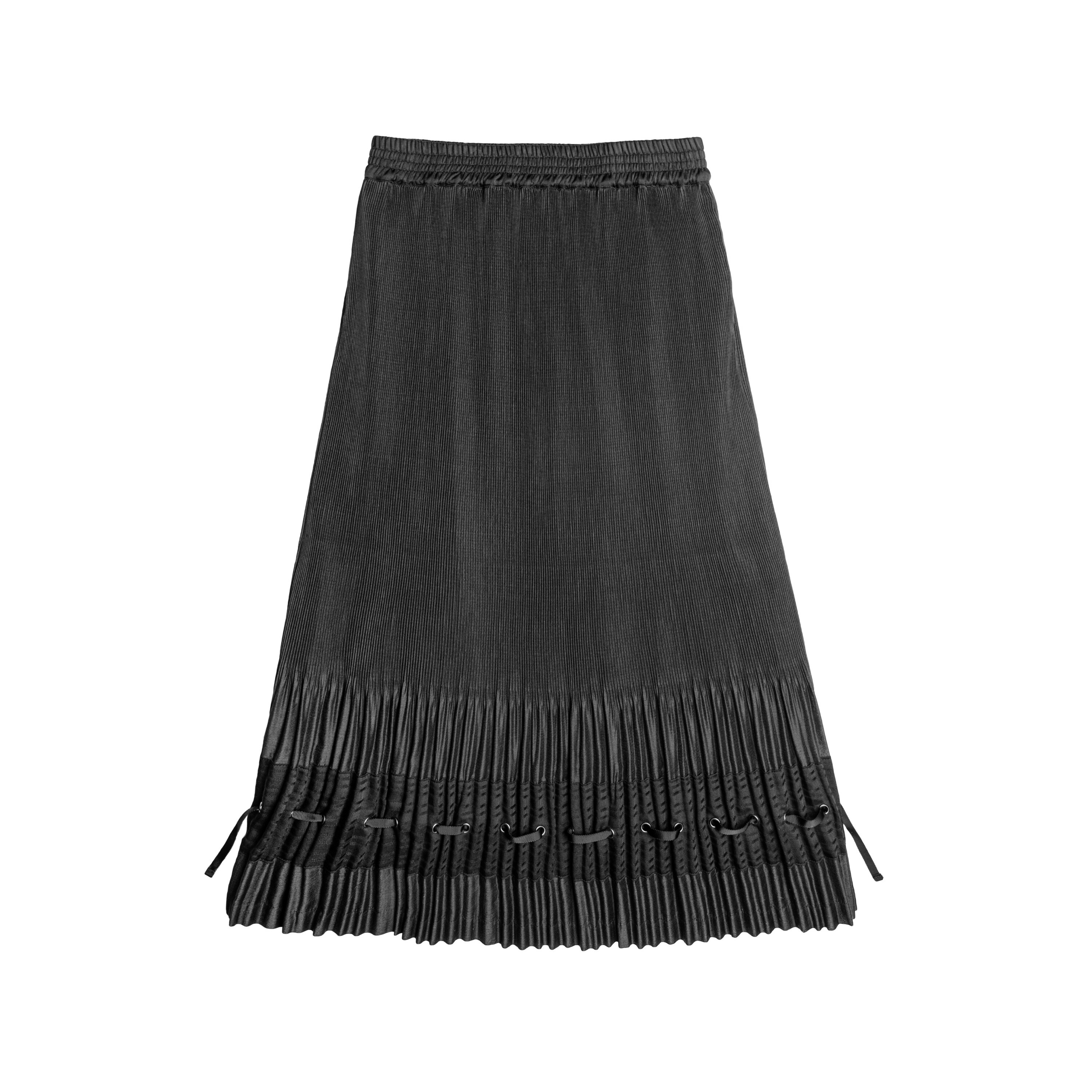 Drawstring Detail Pleated Skirt - K134C