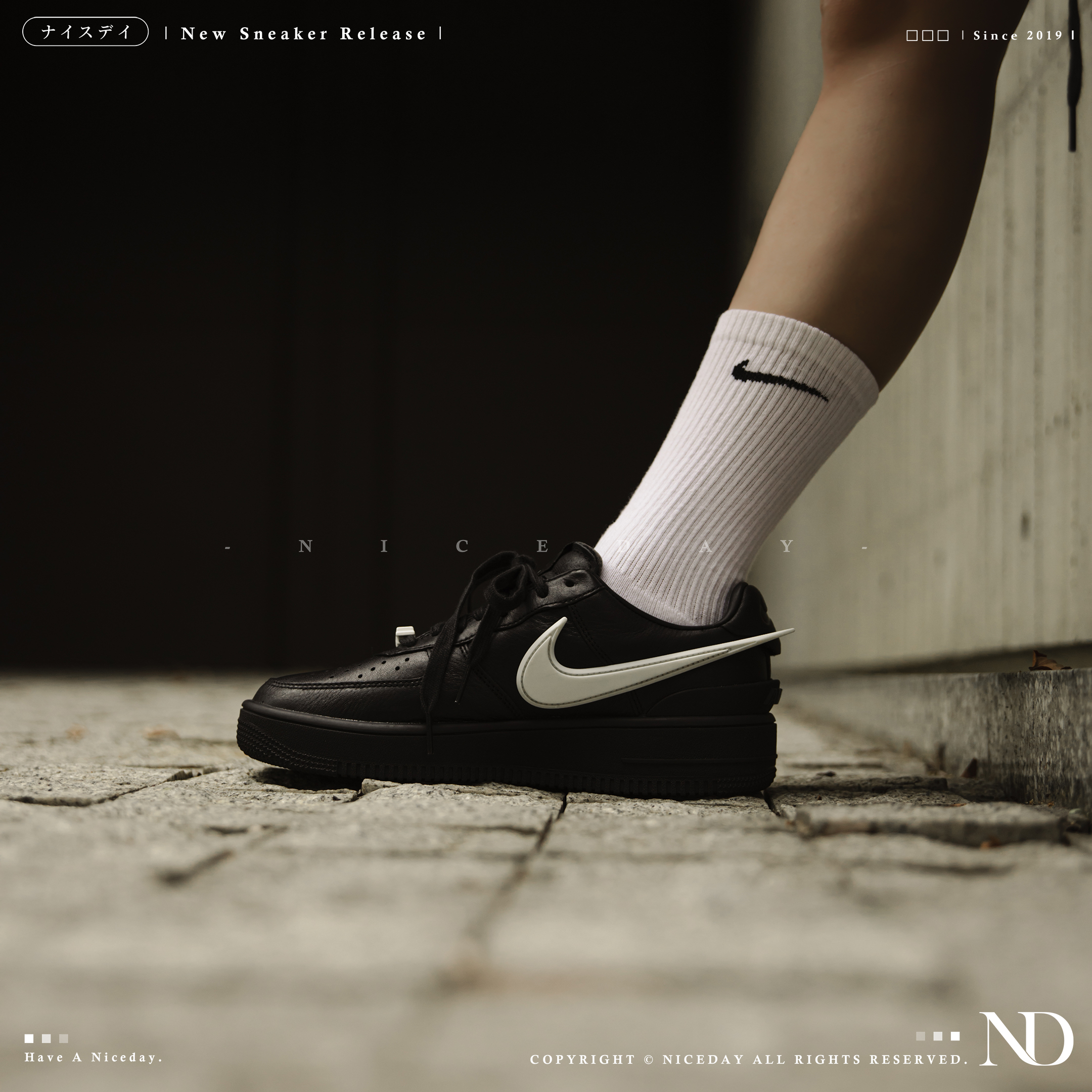 NICEDAY 代購/部分現貨 AMBUSH x Nike Air Force 1 聯名 黑 男女 立體勾 DV3464-001