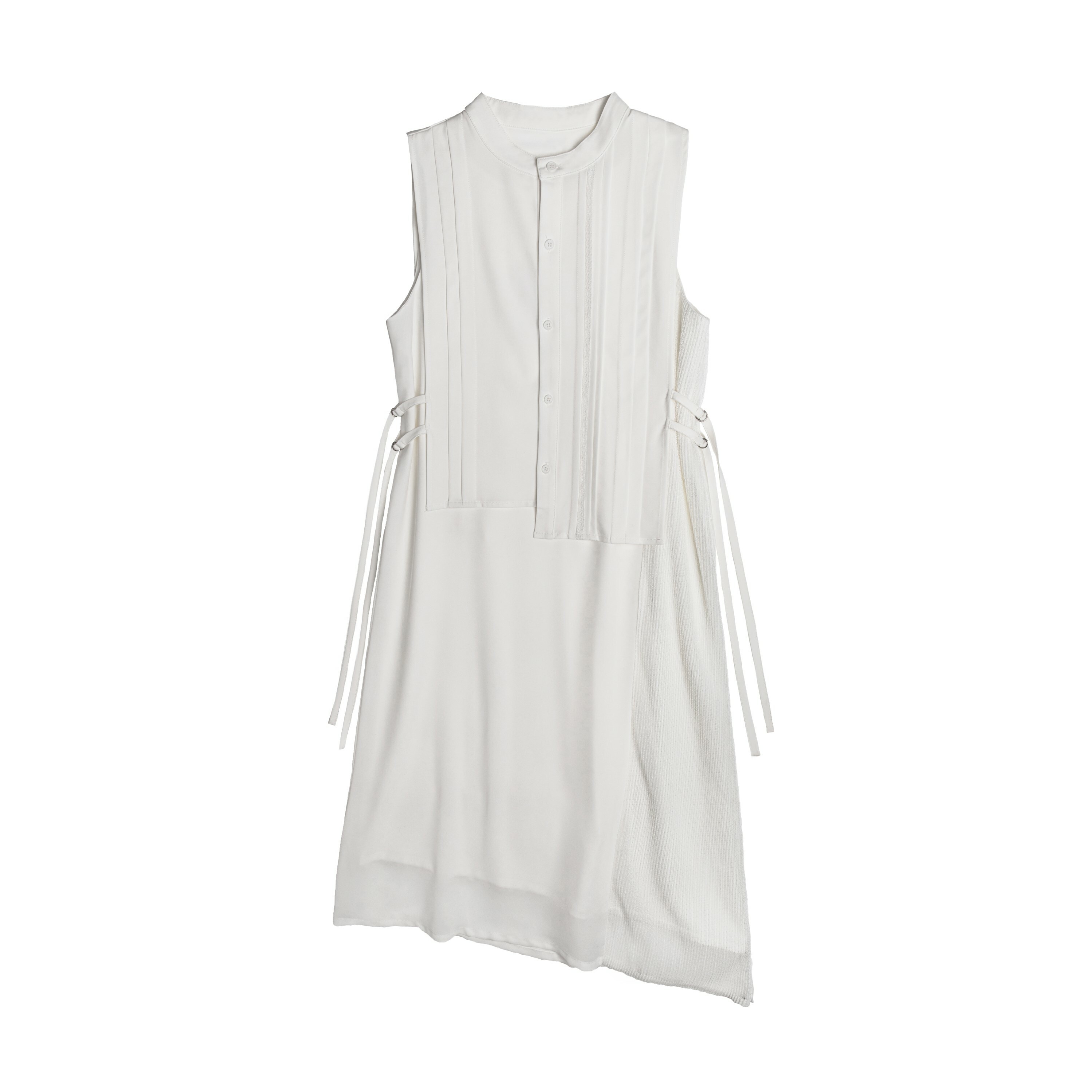 2 in 1 shirt dress with pleated details - D048E