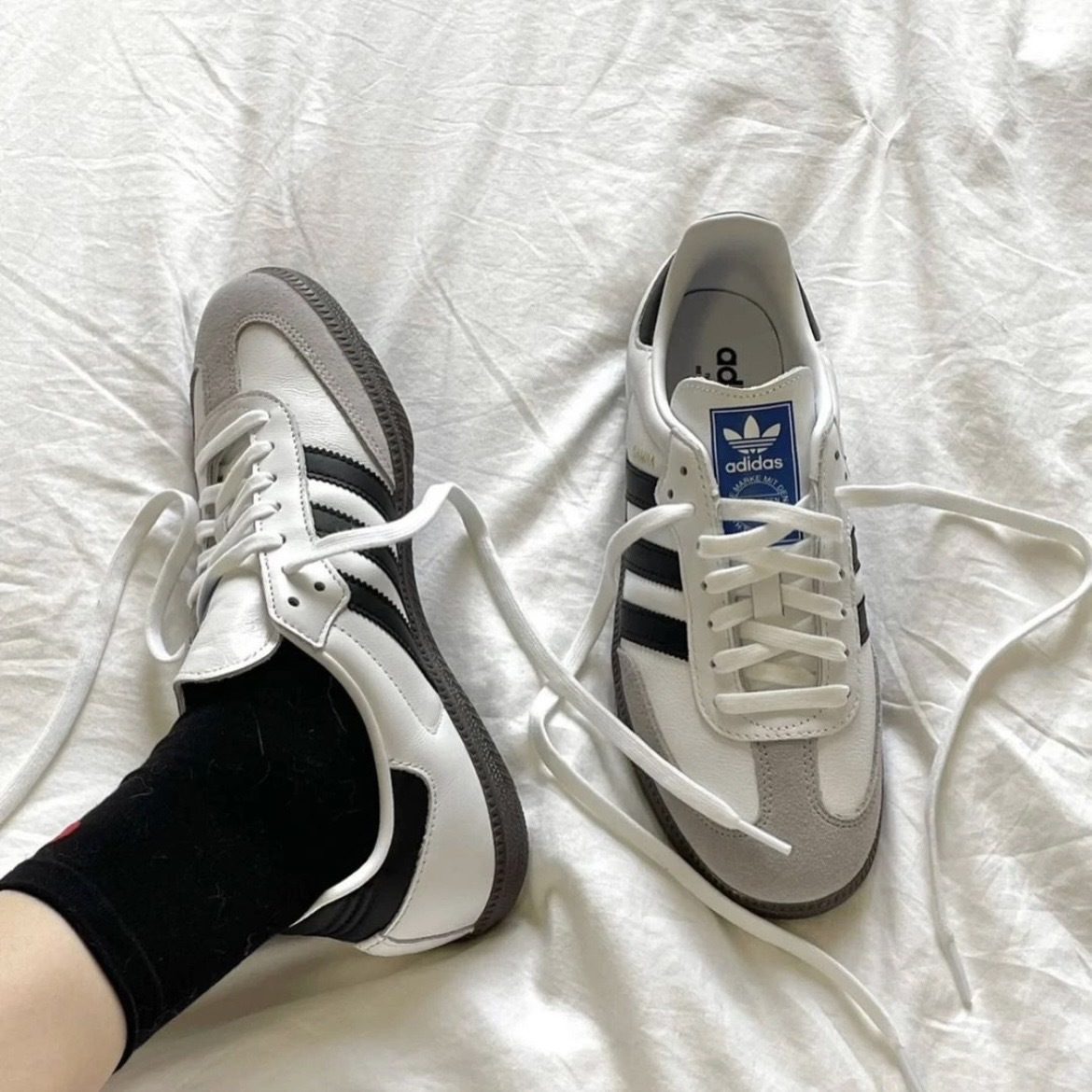 Adidas Originals Samba OG 白灰 B75806