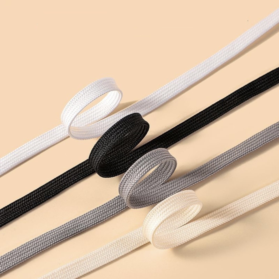 鞋帶 多款式 多色 DIY 自由搭配 粗麻棉繩鞋帶 寬扁上蠟鞋帶 米色 黑色 白色