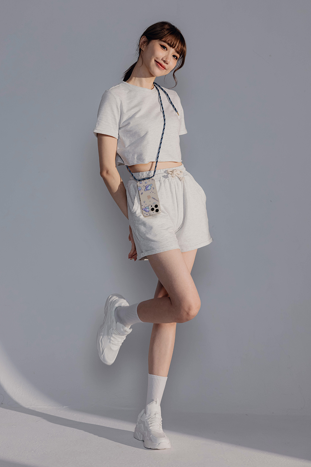 紫色星球 - (客製化) iPhone透明掛繩手機殼